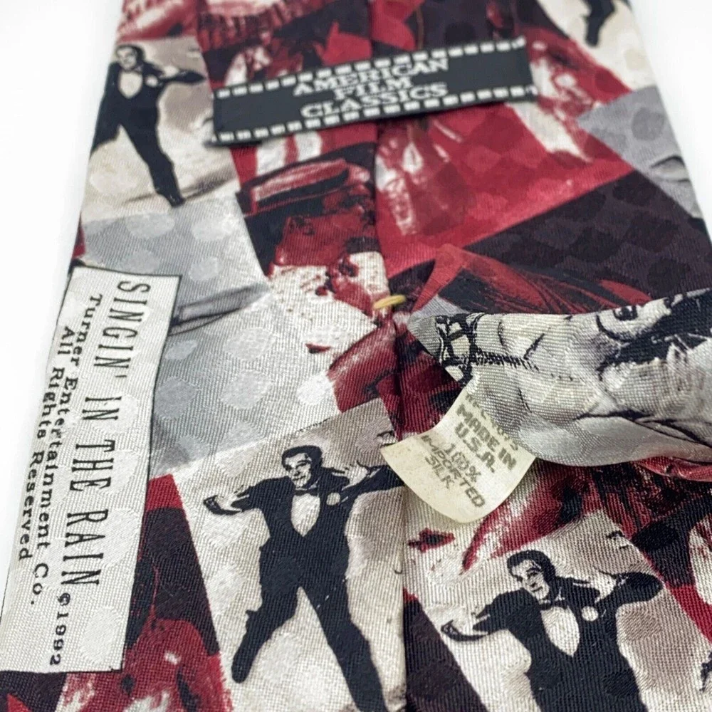 American Film Classics 1992 Singin' In The Rain 100% Silk Mens Necktie - Read